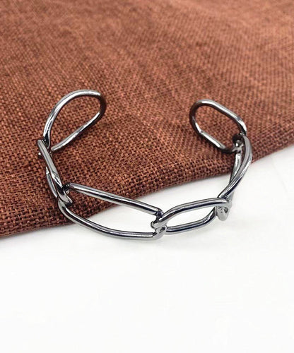 Out Cuff Open Chain Metal Gold Style Hollow