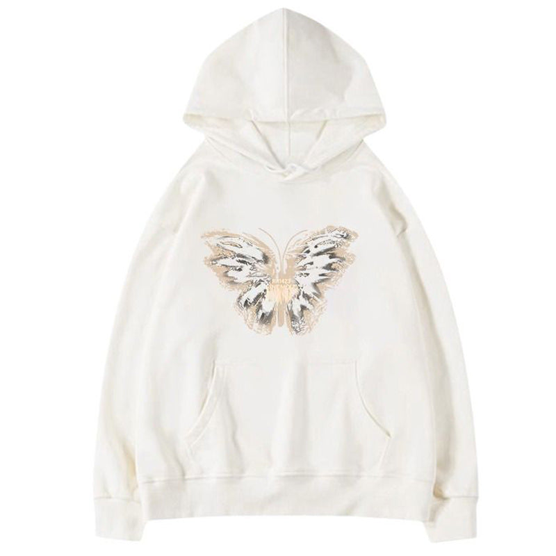 This cute aesthetic hoodie features a bold butterfly graphic and a cozy oversized fit, perfect for aesthetic outfits - boogzel clothing