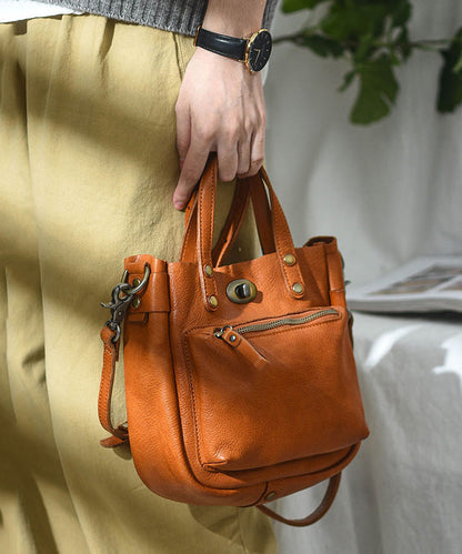 Leather Durable Bag Orange Micro Solid CrossBody Unique