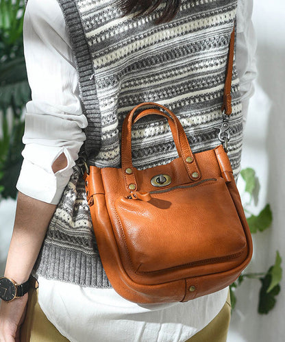 Leather Durable Bag Orange Micro Solid CrossBody Unique