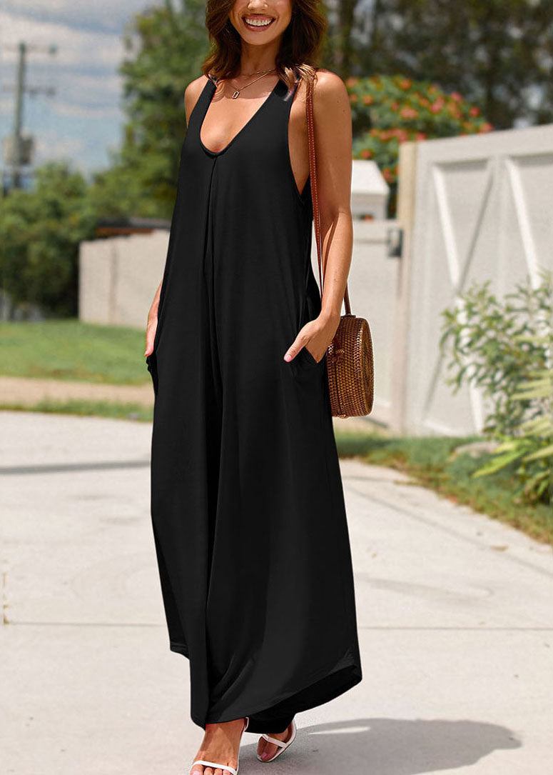 Maxi Black Spaghetti Summer Women Dress Strap Patchwork