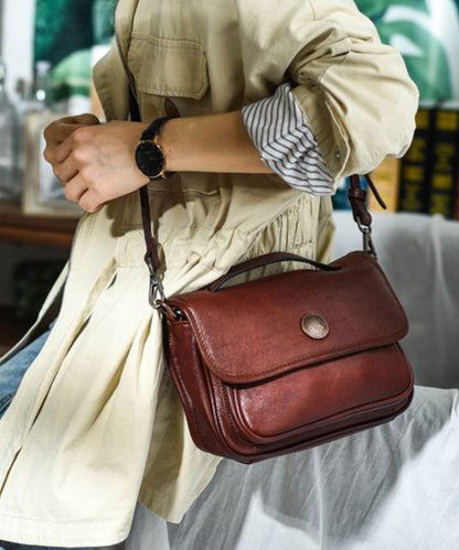 Leather Durable Women Solid Orange Bag CrossBody Messenger