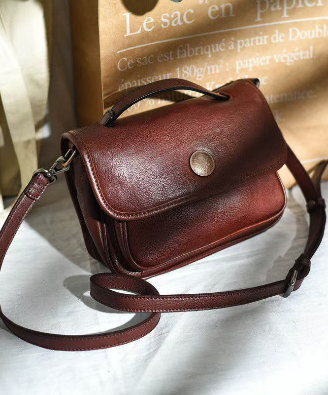 Leather Durable Women Solid Orange Bag CrossBody Messenger