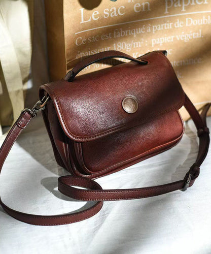 Leather Durable Women Solid Orange Bag CrossBody Messenger