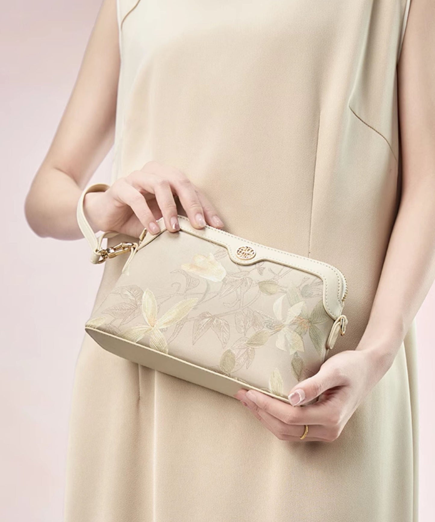 Bag Women Silk Green CrossBody Print Vintage