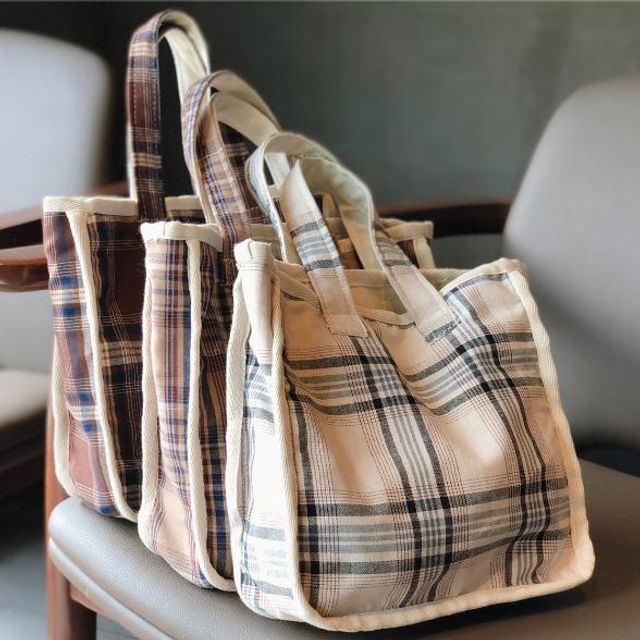 Lunchtasche mit Gingham-Muster