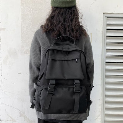 Buckled Nylon Backpack