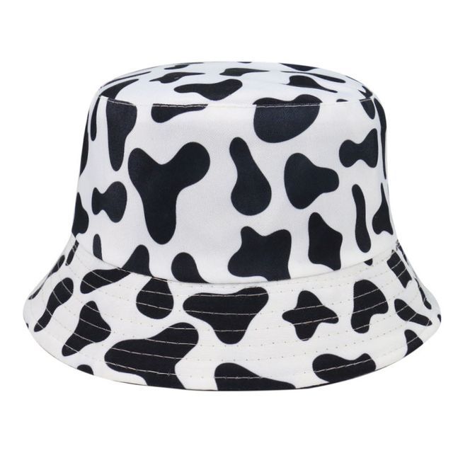 Hat Print Cow Bucket Milk