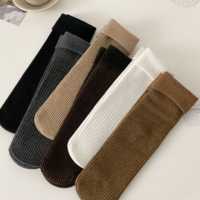 Set Of 3 Pairs: Plain Socks