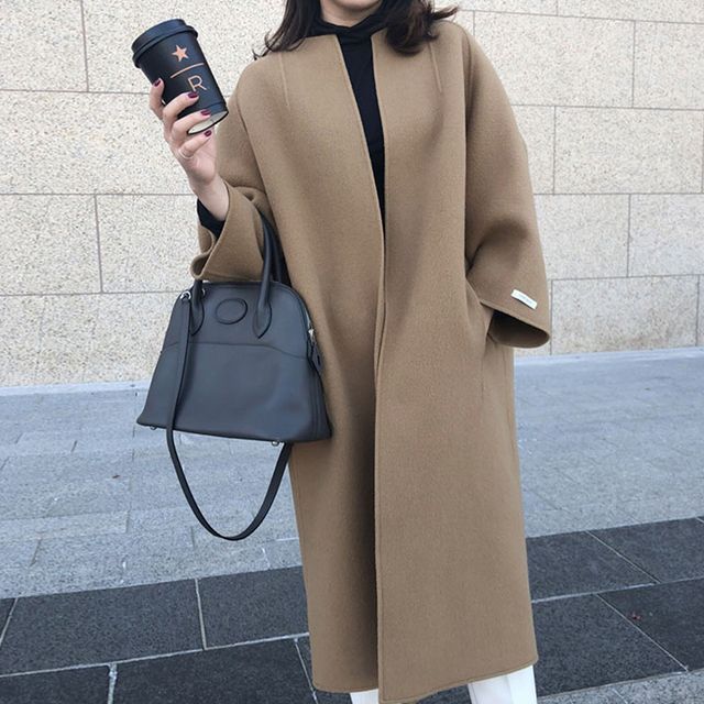 Open-Front Midi Coat