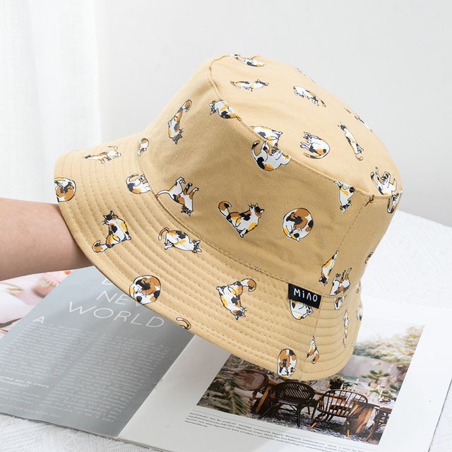 Cat Reversible Bucket Hat