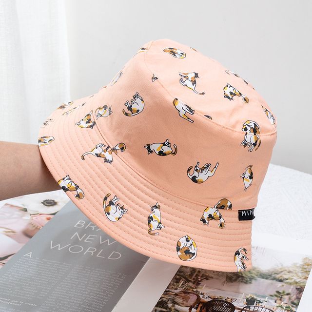 Cat Reversible Bucket Hat