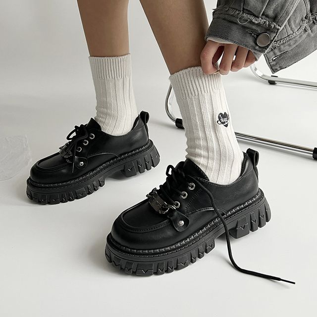 Platform Lace-Up Shoes
