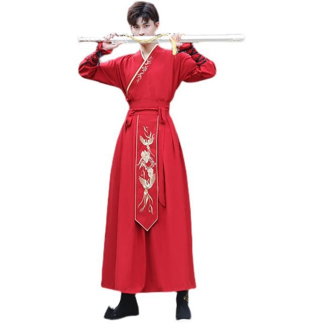 Set: Embroidered Hanfu Top + Skirt