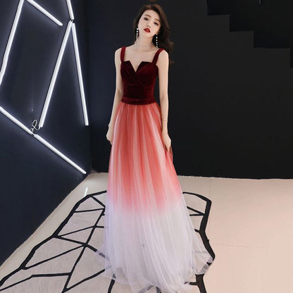 Evening Designs) Mesh Ombre (Various A-Line Gown
