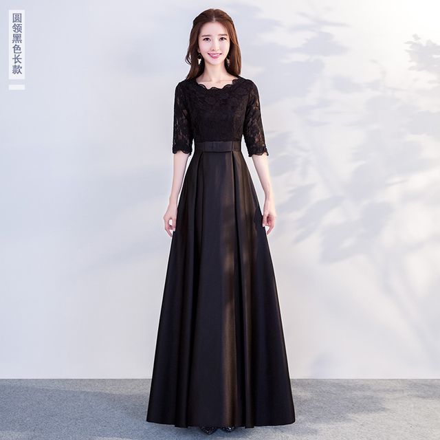 A-Line Designs) Evening (Various Short-Sleeve Gown