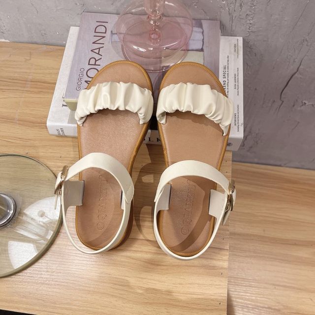 Shirred Sandals