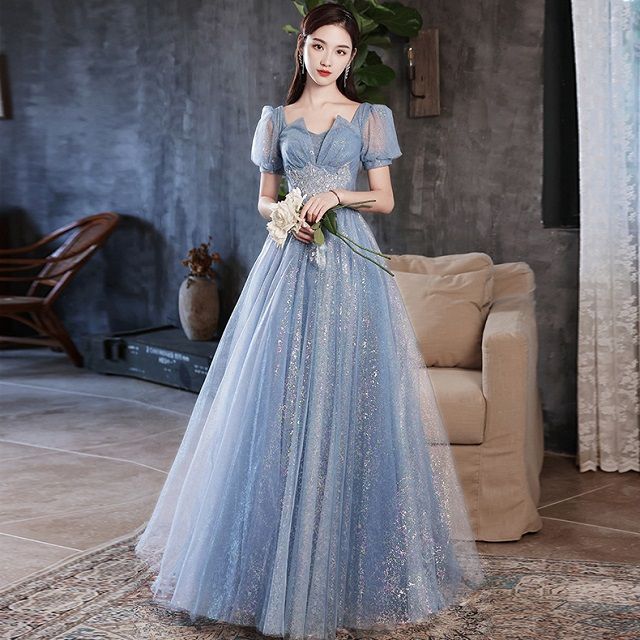 Mesh A-Line Cocktail Dress / Evening Gown