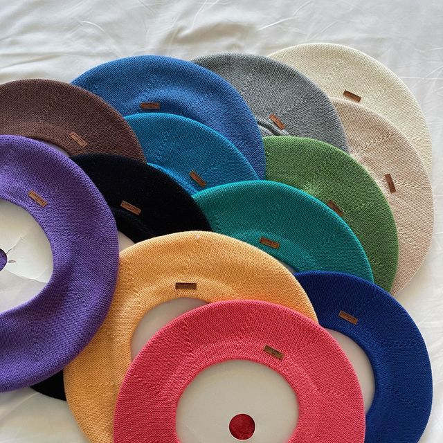 Plain Linen Cotton Beret Hat