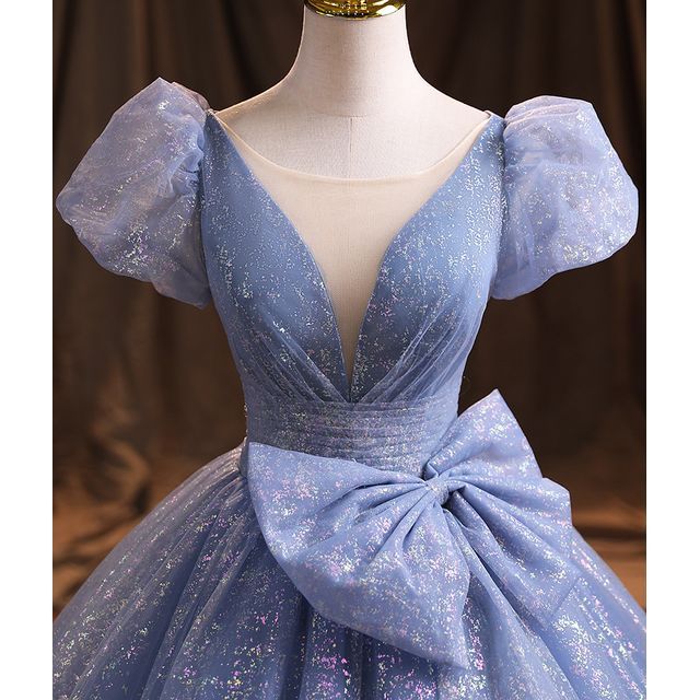 Gown A-Line Evening V-Neck