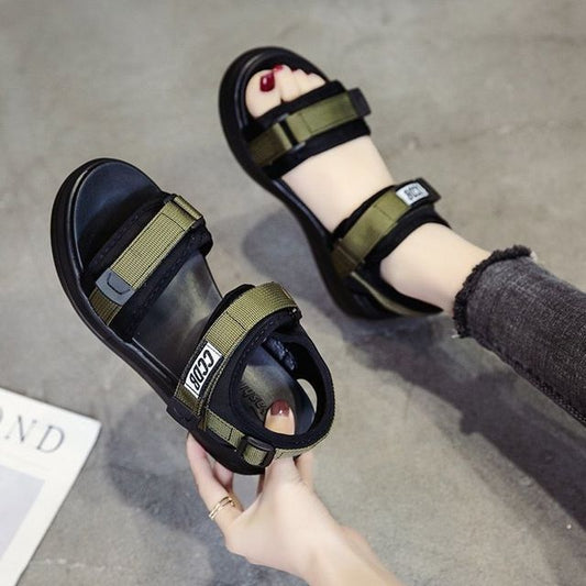 Sandals Adhesive Heel Wedge Platform Strap