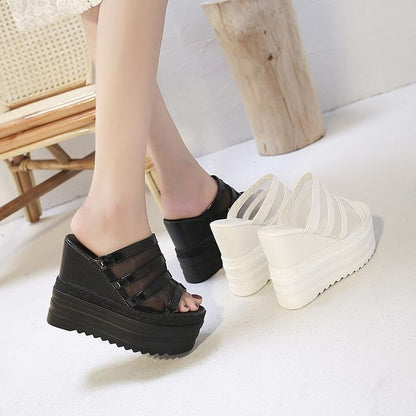 Wedge Platform Slide Sandals
