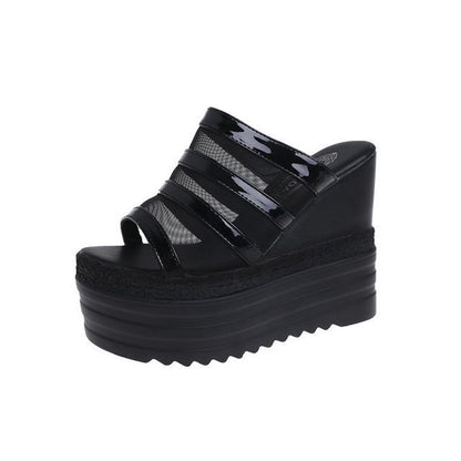 Wedge Platform Slide Sandals