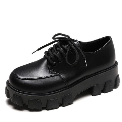 Lace-Up Platform Patent Shoes