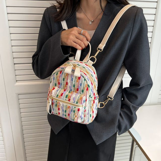 Woven Mini Backpack