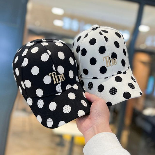Polka Dot Lettering Embroidered Baseball Cap