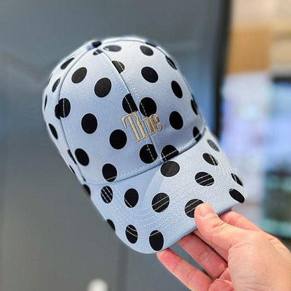 Polka Dot Lettering Embroidered Baseball Cap