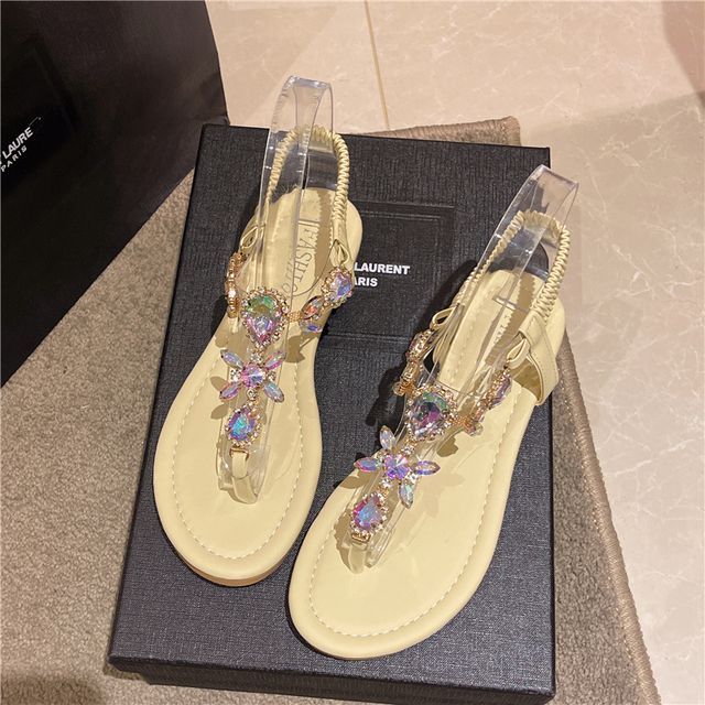 Embellished Thong Sandals