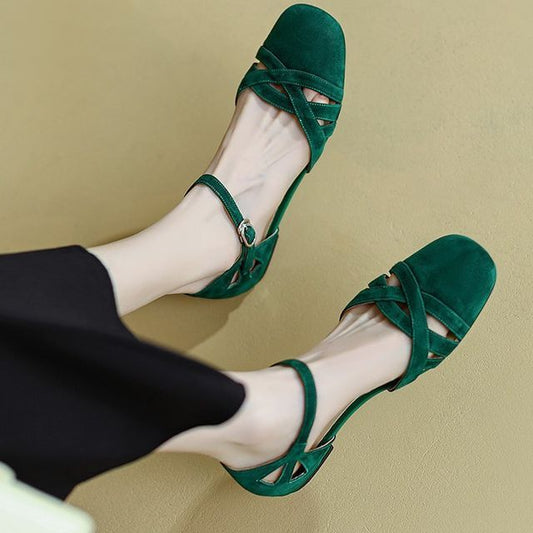 Ankle Strap D'Orsay Flats