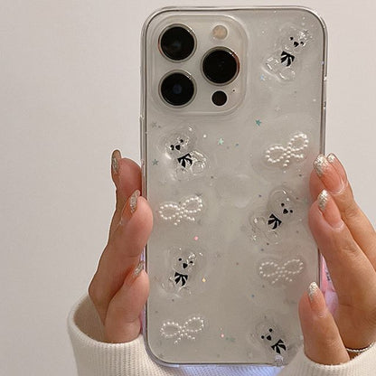 Bow Heart / Bear Transparent Phone Case