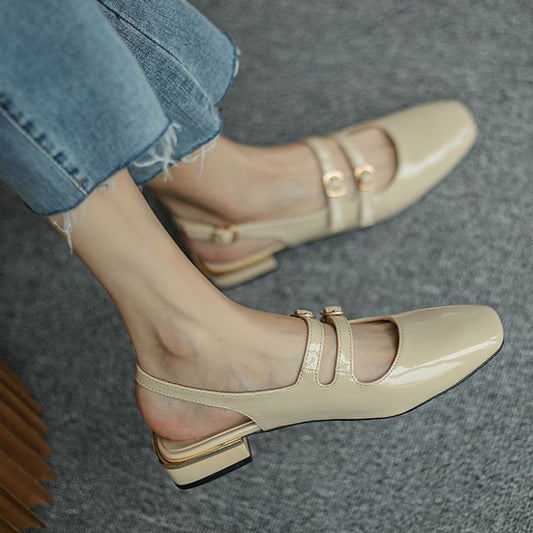 Double Strap Slingback Flats