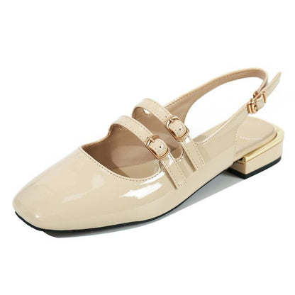 Double Strap Slingback Flats