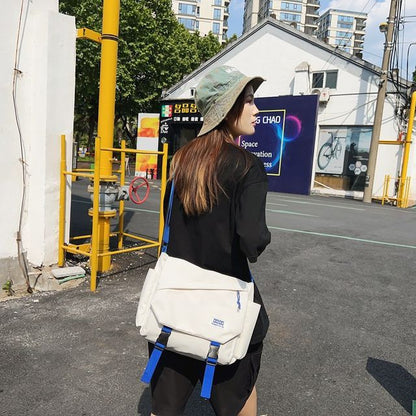 Buckled Nylon Crossbody Bag