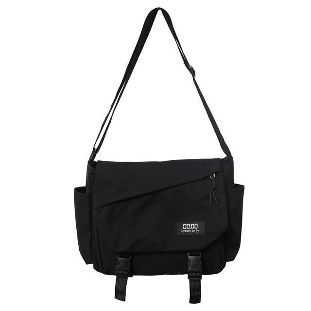 Buckled Nylon Crossbody Bag