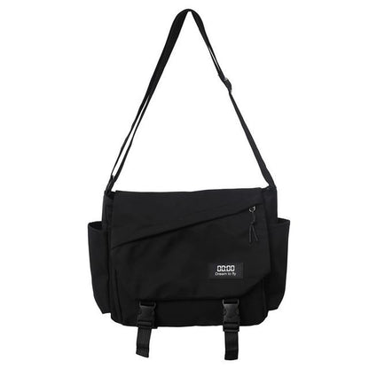 Buckled Nylon Crossbody Bag