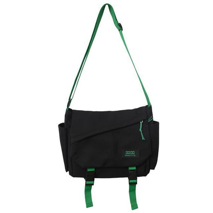 Buckled Nylon Crossbody Bag
