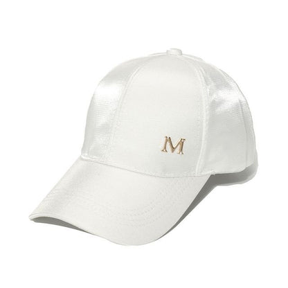 Lettering Satin Baseball Cap