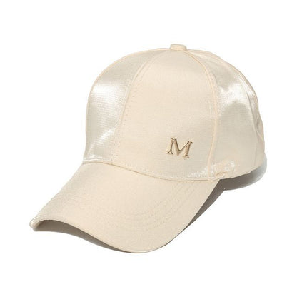 Lettering Satin Baseball Cap