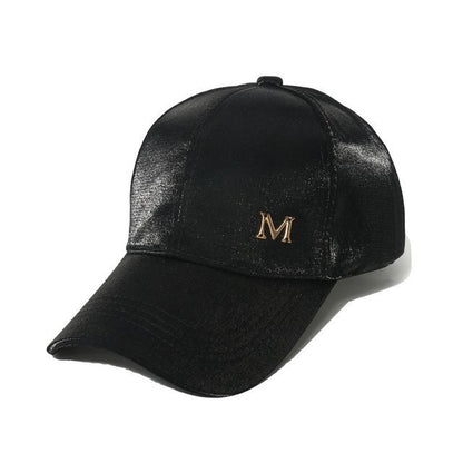 Lettering Satin Baseball Cap