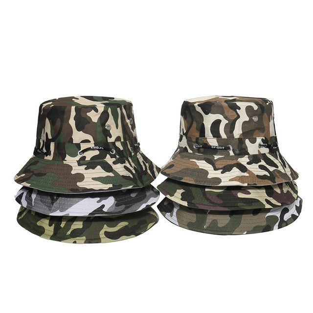 Plain / Camouflage Print Bucket Hat