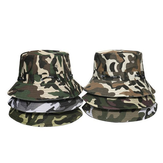 Plain / Camouflage Print Bucket Hat