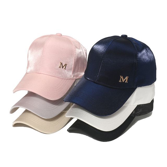 Lettering Satin Baseball Cap