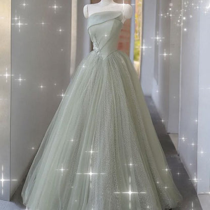 A-Line Evening Gown Faux Pearl