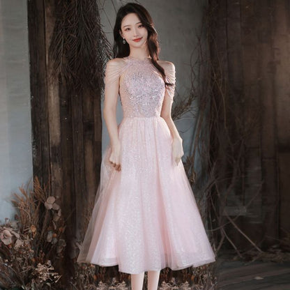 Gown Evening Sheath Strappy Sequin