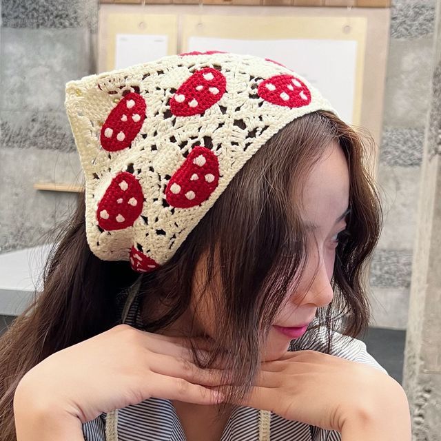 Mushroom Knit Head Bandana
