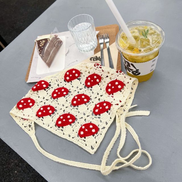 Mushroom Knit Head Bandana